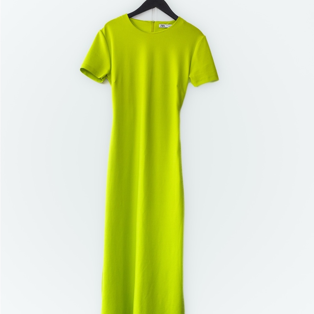 Zara Vibrant Yellow Midi Dress